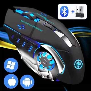 Gaming Maus Kabellos Büro Home Office PC Computer Wireless Maus USB 2000 DPI - Bild 1 von 9