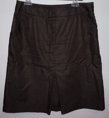 Falda Willi Smith Marrón Patada Frontal Plisada Línea A Mujer Talla 8 Foto 1 de 3