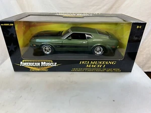 AMERICAN MUSCLE ERTL 1973 MUSTANG MACH I GREEN NEW - Picture 1 of 5