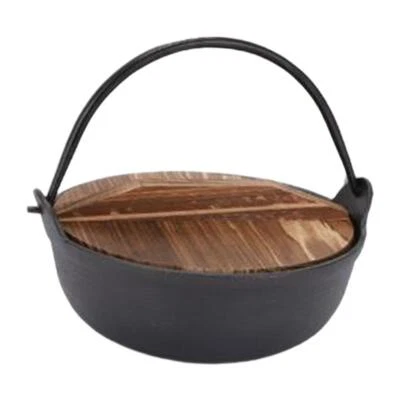 Cast Iron Stew Pot Uncoated Nonstick Cooking Cast Iron Nabe Sukiyaki Pot - Image 1 of 4