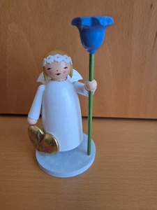 Margeritenengel, groß, mit Herz und Blume - Bild 1 von 4