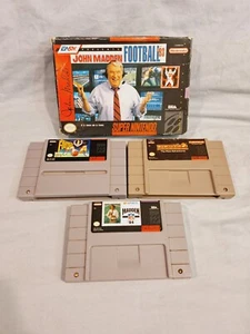 4x Super Nintendo Games Madden Football '93 + '94 Pac-Man 2 Play Action SNES - Picture 1 of 13