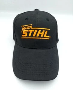 Team Stihl Mütze schwarz orange Logo bestickt SnapBack neu  - Bild 1 von 7