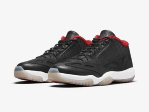 New Nike Air Jordan 11 Low IE Bred Black Red Retro OG Women Sz 10.5 919712 023 - Picture 1 of 8