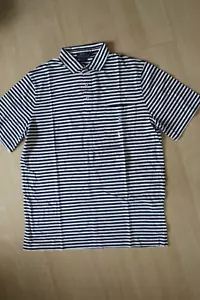 Polo Ralph Lauren Men Dark Blue Striped Classic Fit Shirt Blue Pony size S NWT - Picture 1 of 3