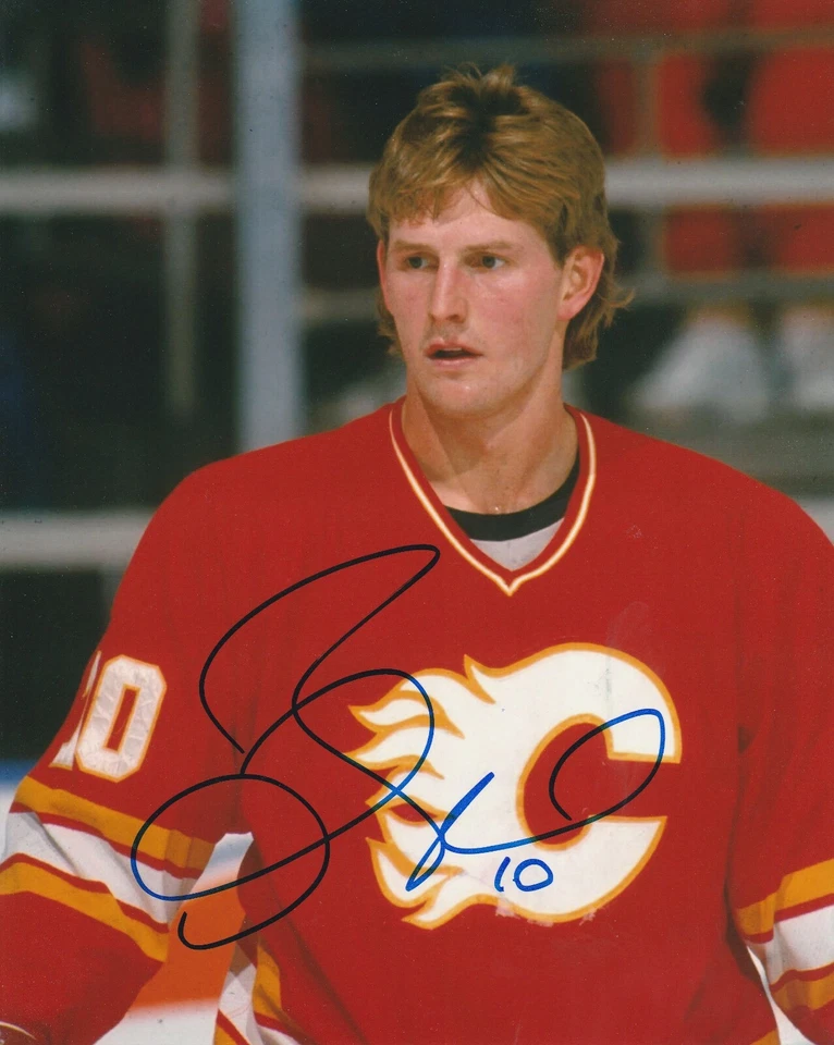 FOTO #1 FIRMADA POR GARY ROBERTS CALGARY FLAMES 8X10 Foto 1 de 1