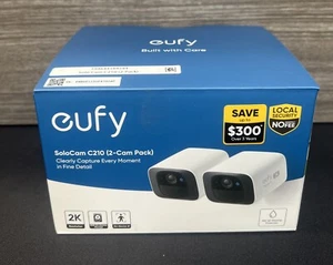 Eufy E8B00123-4 Seguridad SoloCam C210 Inalámbrica 2K Cámara Exterior, Paquete de 2 Blancas - Imagen 1 de 6