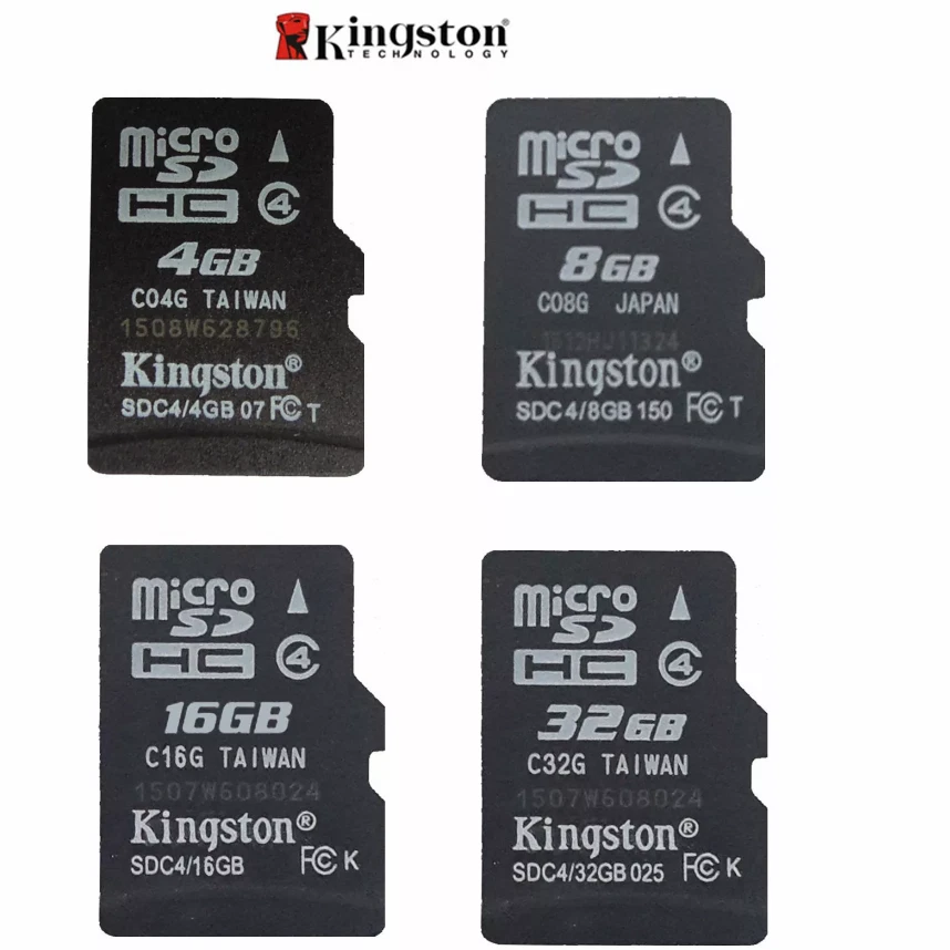Kingston Micro SD 4GB 8GB 16GB SDHC Class 4 Memory Card Microsd TF +Adapter - Image 1 of 4