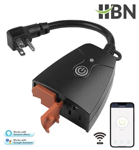 Enchufe WiFi inteligente para exteriores de alta resistencia HBN funciona con Alexa y Google Home - Imagen 1 de 9