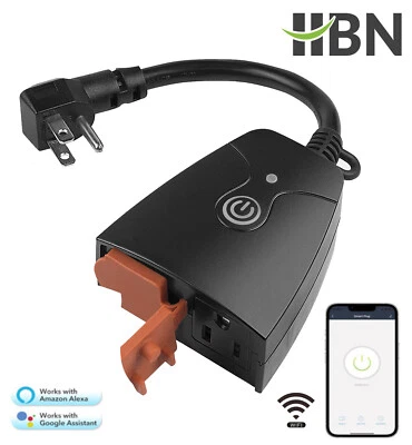 HBN Outdoor Heavy Duty Smart WiFi Outdoor Plug works with Alexa & Google Home - Image 1 of 4