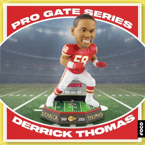 DERRICK THOMAS Kansas City Chiefs NFL “Legends Series” Bobblehead #/321 NIB! Cover