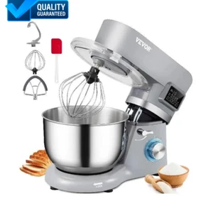 Leistungsstarker Ständermixer 5,8/7,4 Qt, 450/660 W Motor, 6-Gang, LCD-Steuerung, grau - Bild 1 von 16