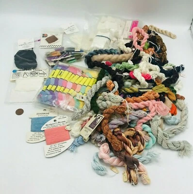 Lot Embroidery Thread Needlepoint Cross Stitch Crewel Prism Bobbins Wool Rare - Image 1 of 4