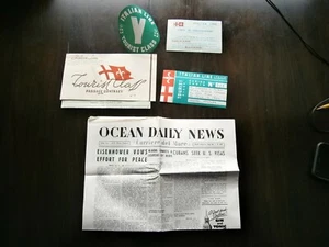 Italian Line Travel Trip Lot Ticket, labels, Newsletter 1960 - Imagen 1 de 4