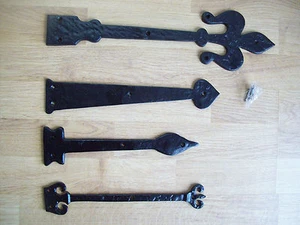 black antique cast iron hinge fronts false dummy hinge fronts x 1 - Picture 1 of 5