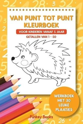 Funkey Books Van punt tot punt kleurboek voor kinderen vanaf 5 jaar  (Tascabile) - Immagine 1 di 1