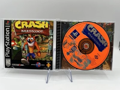 Crash Bandicoot Black Label Sony Playstation 1 PS1 Orange Disc CIB Tested/Workin - Image 1 of 3