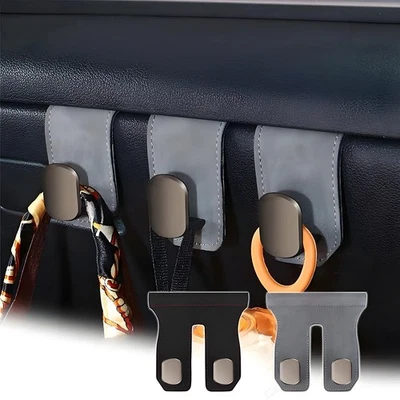 Luxury Suede Car Seat Hook Hanger Passenger side Storage Box Hanger Hook New - Image 1 of 4