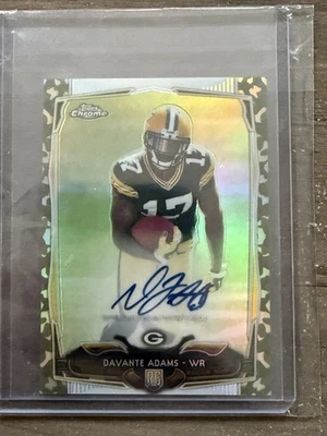 Topps 2014 cromo automático Davante Adams camuflaje paralelo 85/99 radiocontrol novato #114 Foto 1 de 2