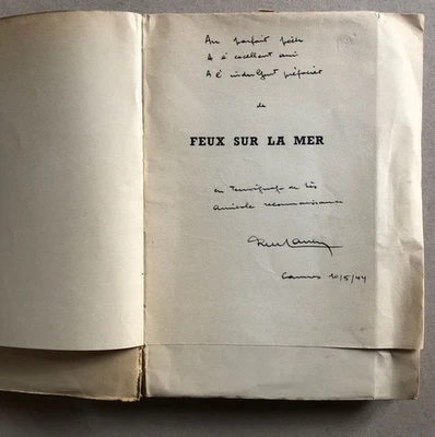 Roger Lauris — Feux sur la mer — é.o. - tirage de tete — envoi — Robaudy — 1943. - Photo 1/4