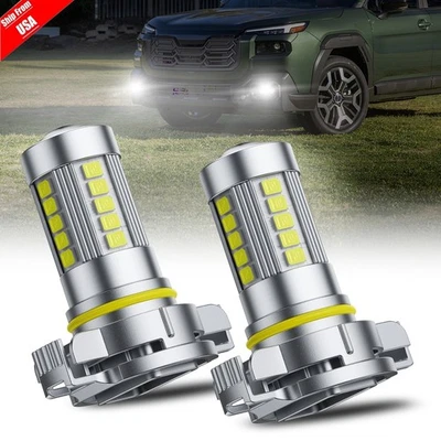 5202 2504 5201 LED Fog Light Bulbs Kit Cool White 6000K Super Bright 6G27 Series - Image 1 of 4