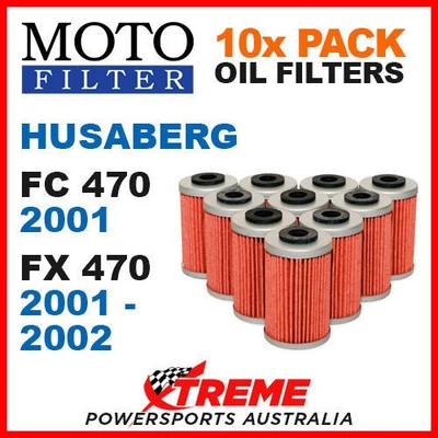 PACK DE 10 FILTROS DE ACEITE MOTO MX HUSABERG FC470 FC 470 2001 FX470 FX 470 2001-2002 Foto 1 de 2