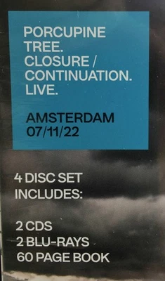 Porcupine Tree Closure Continuation Live Amsterdam 2022 CD Blu Ray Deluxe boxset - Image 1 of 4