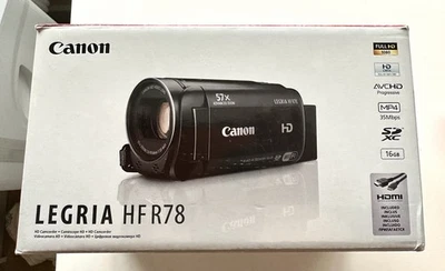 Canon Legria HF R78 Camcorder Black. Very clean, incl  wide angle and 2 batts  - Image 1 of 4