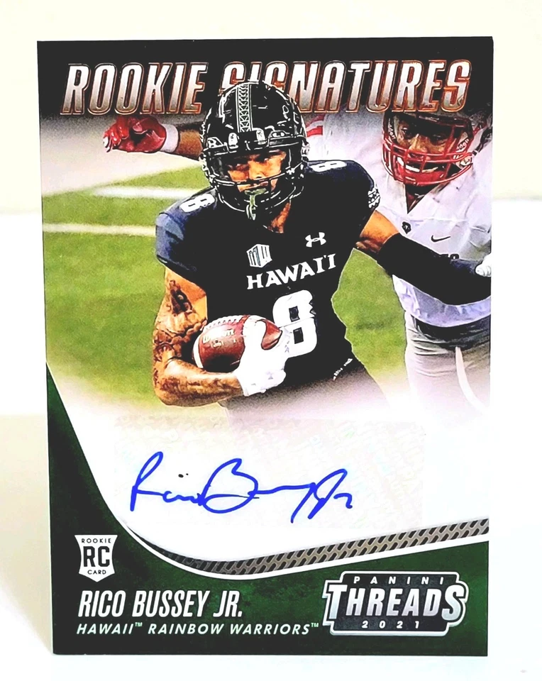 RICO BUSSEY JR. AUTO 2021 CHRONICLES DRAFT THREADS ROOKIE STEELERS ORANGE - Image 1 of 4
