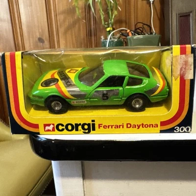 1979 Corgi 300 Ferrari Daytona Car New w/ Box Neon Green Fast Shipping  - Image 1 of 4