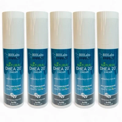 5X- BIOLABS PRO Natural Bio Identical DHEA 20 Cream 2 Month Supply SEALED - Image 1 of 4