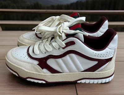 Zapatilla deportiva para mujer Gucci Re-Web Gg roja blanca de cuero 37,5 Foto 1 de 4