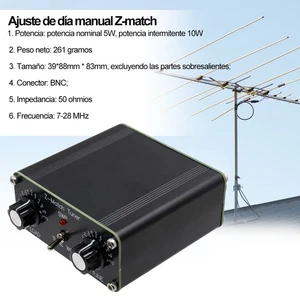 5W Z-Match QRP Manual Tuner Antenna Tuner HAM Adapter 3-28 MHz BNC Interface - Zdjęcie 1 z 12