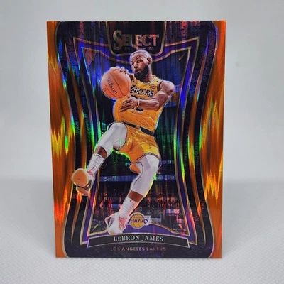 2024-25 Panini Select - Mezzanine LeBron James #310 Orange Flash Prizm Lakers - Image 1 of 2