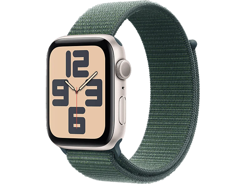 APPLE Watch SE (2024) GPS 44 mm Smartwatch Aluminium Textil Carbon Neutral NEU - Bild 1 von 1