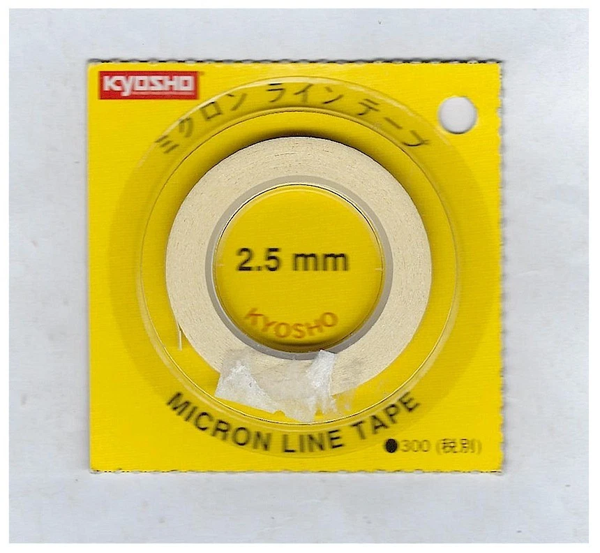 Kyosho 1843W 2.5mm White Micron Line Tape RC Car Body Masking Detail etc - Image 1 of 1