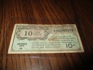 USA TEN CENTS 10c MILITARY PAYMENT CERTIFICATE SERIES 461 1946-1947 - Picture 1 of 2