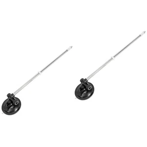 2 PCS Flag Pole Kit for Car Suction Cup Flagpole Mount Man Holder - Picture 1 of 12