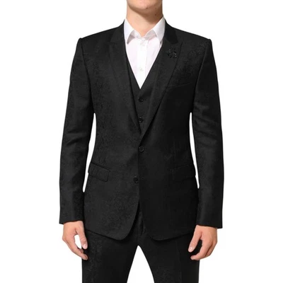 DOLCE & GABBANA Suit Black MARTINI 2 Buttons Suit 3 Piece EU50/US40/L 2940usd Foto 1 de 4