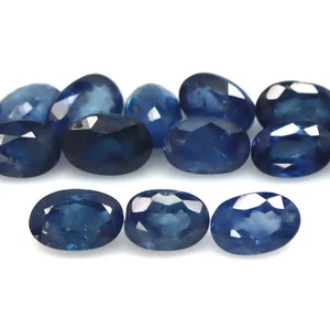 10.26 CT. Heated 16Pcs Blue Sapphire Madagascar Oval - Picture 1 of 4
