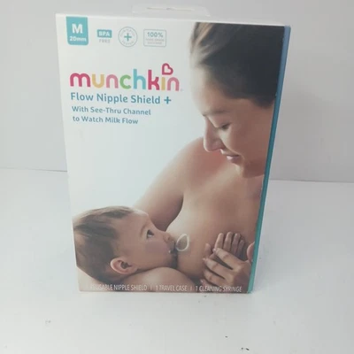 Munchkin® Flow Pezón Protector + con Canal Ver a Través para Ver Milk-M 20mm Foto 1 de 4