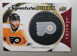 2015-16 Upper Deck Trilogy Jakub Voracek Signature Pucks On Card Auto  - Imagen 1 de 1