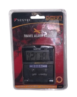 Sentry Travel Alarm Clock CA109 LED Light Battery Operated W/Snooze USED ✅ - Image 1 of 4