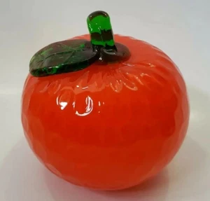 Orange Art Glass Fruit - Picture 1 of 7