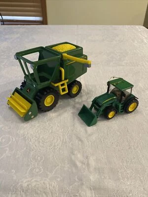 JOHN DEERE Tractor Harvester Combine Toy Tractor EX2 & Christmas Ornament - Image 1 of 4