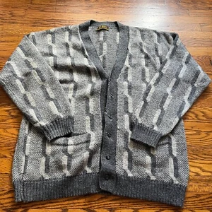 Alpaca Quitex Sweater Women’s Large Gray Peru 100% Alpaca Wool Grandma Cardigan - Picture 1 of 7