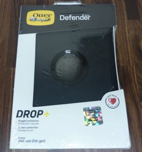 OtterBox Defender Series Case and Stand Drop+ Apple iPad mini 5th Gen - Black - Picture 1 of 2