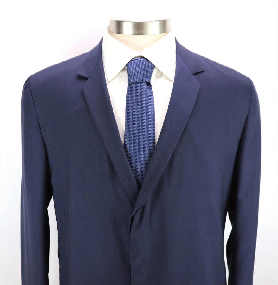 $6570 KNT Kiton Overcoat 38 R (48 EU) Mens Navy 14 Micron Wool Light Jacket - Image 1 of 4