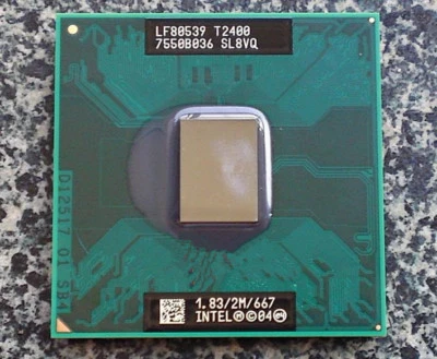 Intel Core Duo T2400 1.83GHz/2M/667MHz Socket M CPU LF80539GF0342M  - Image 1 of 3
