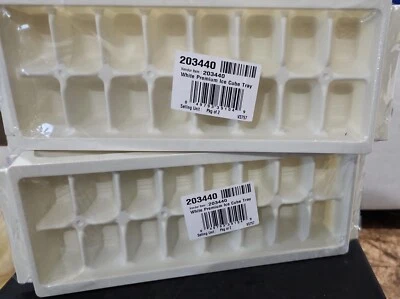 WHITE PREMIUM ICE CUBE TRAYS ~ LOT OF 8 - Image 1 of 3